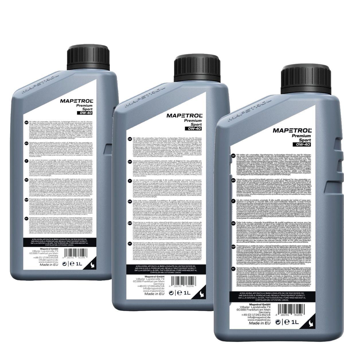 Mapetrol Premium Sport 0W-40 3x1 Liter