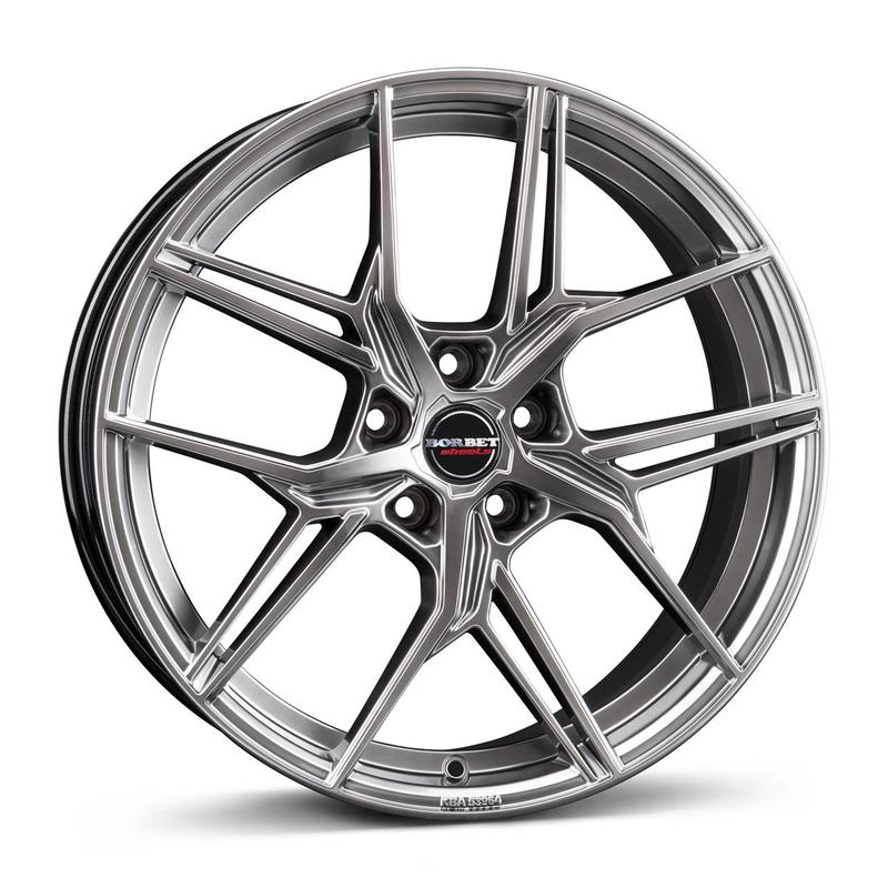 BORBET DESIGN QX hyper black silver 8.5Jx20 5x112 ET45