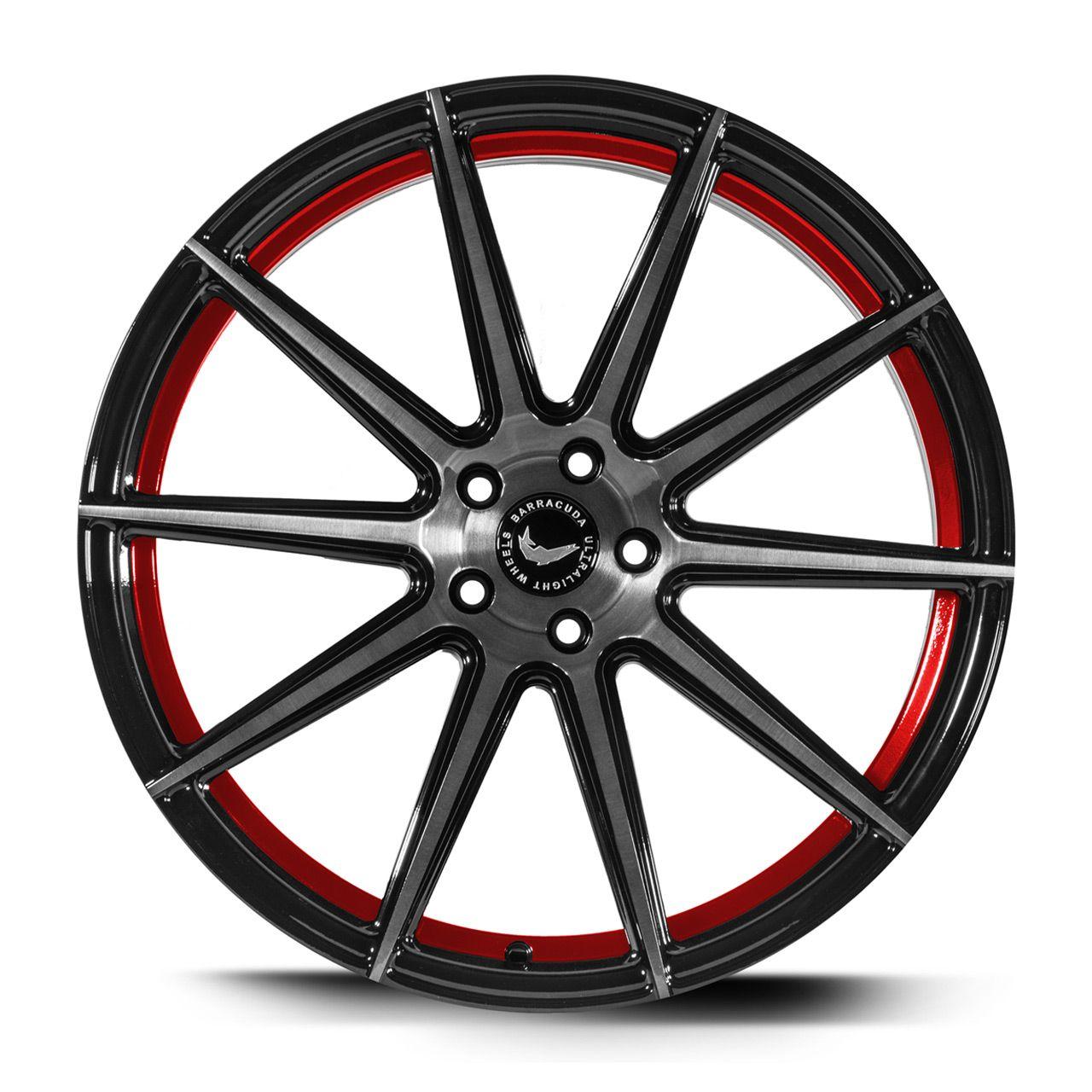 BARRACUDA PROJECT 2.0 silver brushed/ undercut Color Trim rot 10.5Jx21 5x112 ET19