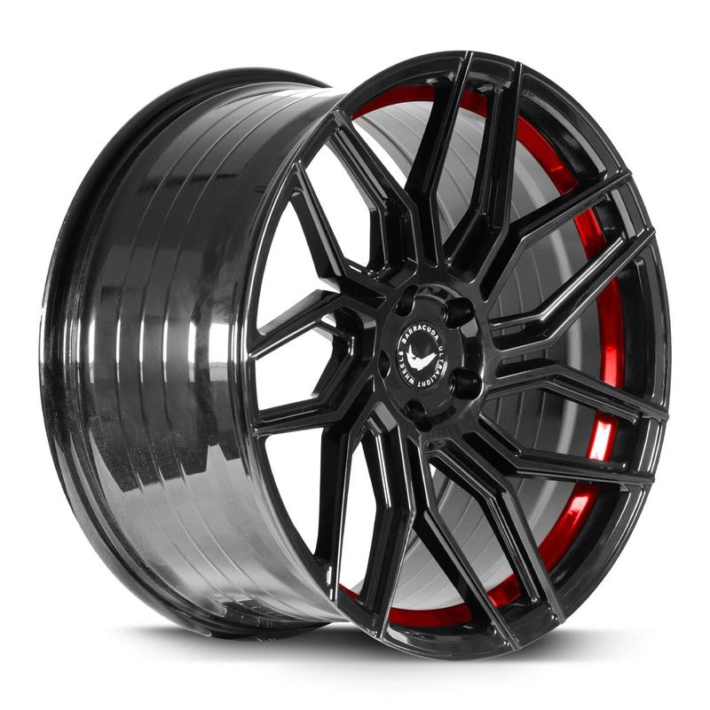 BARRACUDA DRAGOON Higloss-Black undercut Trimline red 8.5Jx20 5x112 ET43