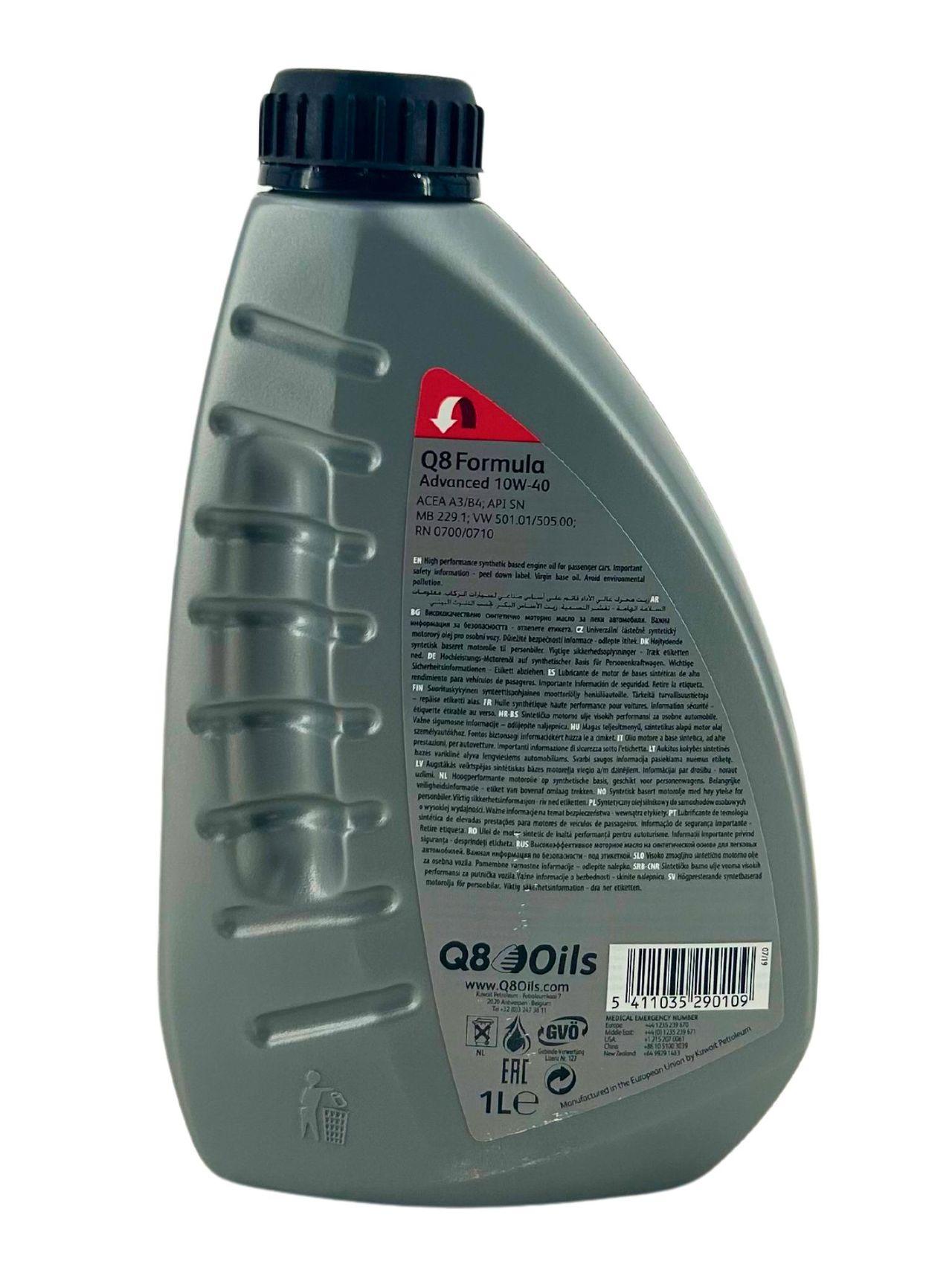 Q8 Formula Advanced 10W-40 4x1 Liter