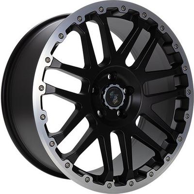 ETABETA COMBAT CV Black matt lip + cap polished 7.0Jx17 5x160 ET55