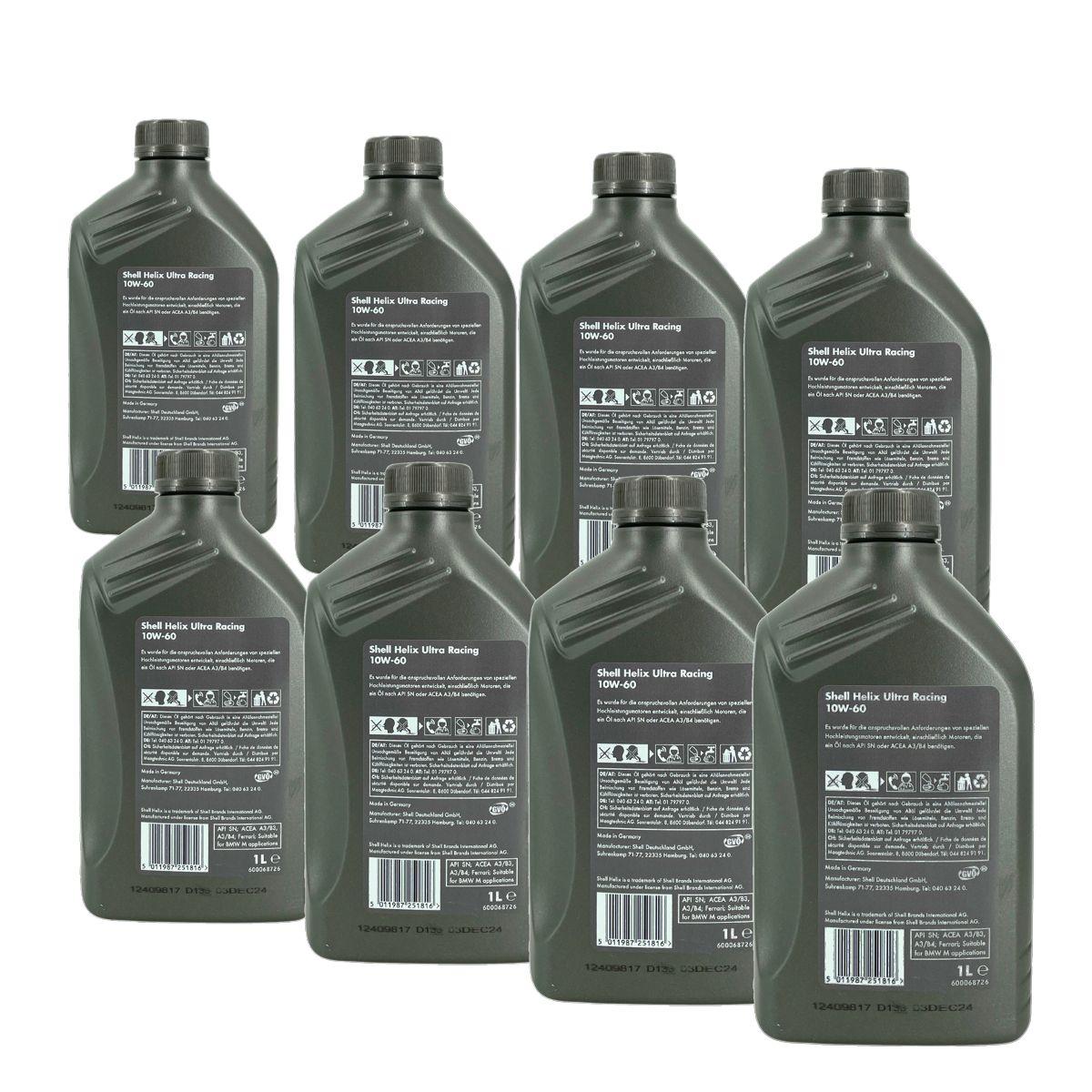 Shell Helix Ultra Racing 10W-60 8x1 Liter