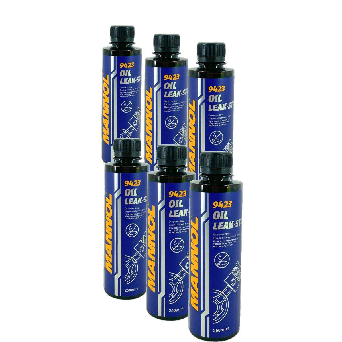 Mannol Oil Leak-Stop Motordichtmittel Ölverlust-Stop Additiv 6x250 ML