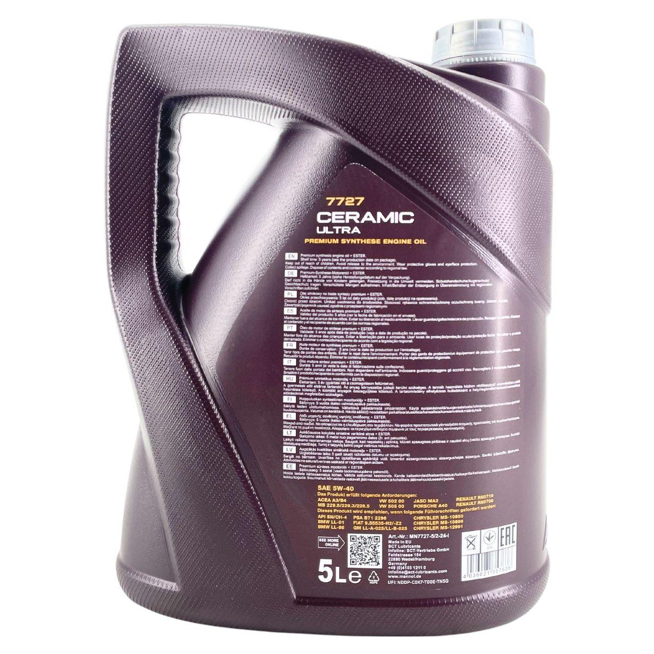 Mannol Ceramic Ultra 5W-40 5 Liter