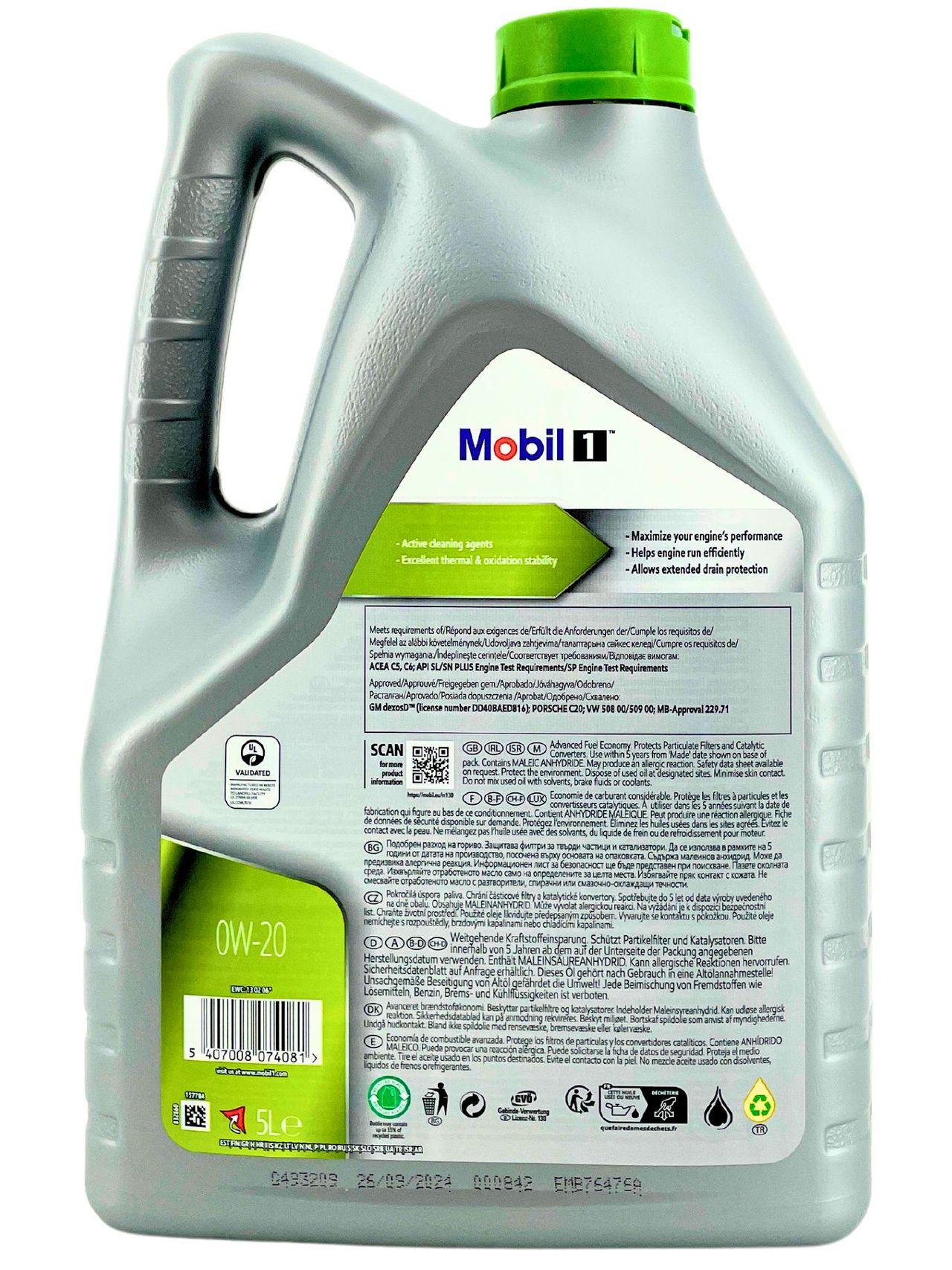 Mobil 1 ESP X2 0W-20 5 Liter