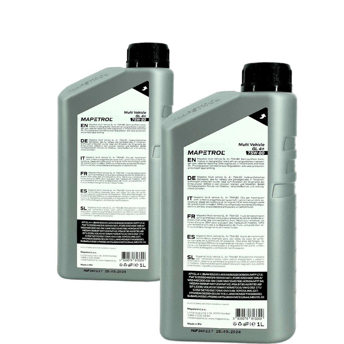 Mapetrol Multi Vehicle GL 4+ 75W-80 2x1 Liter