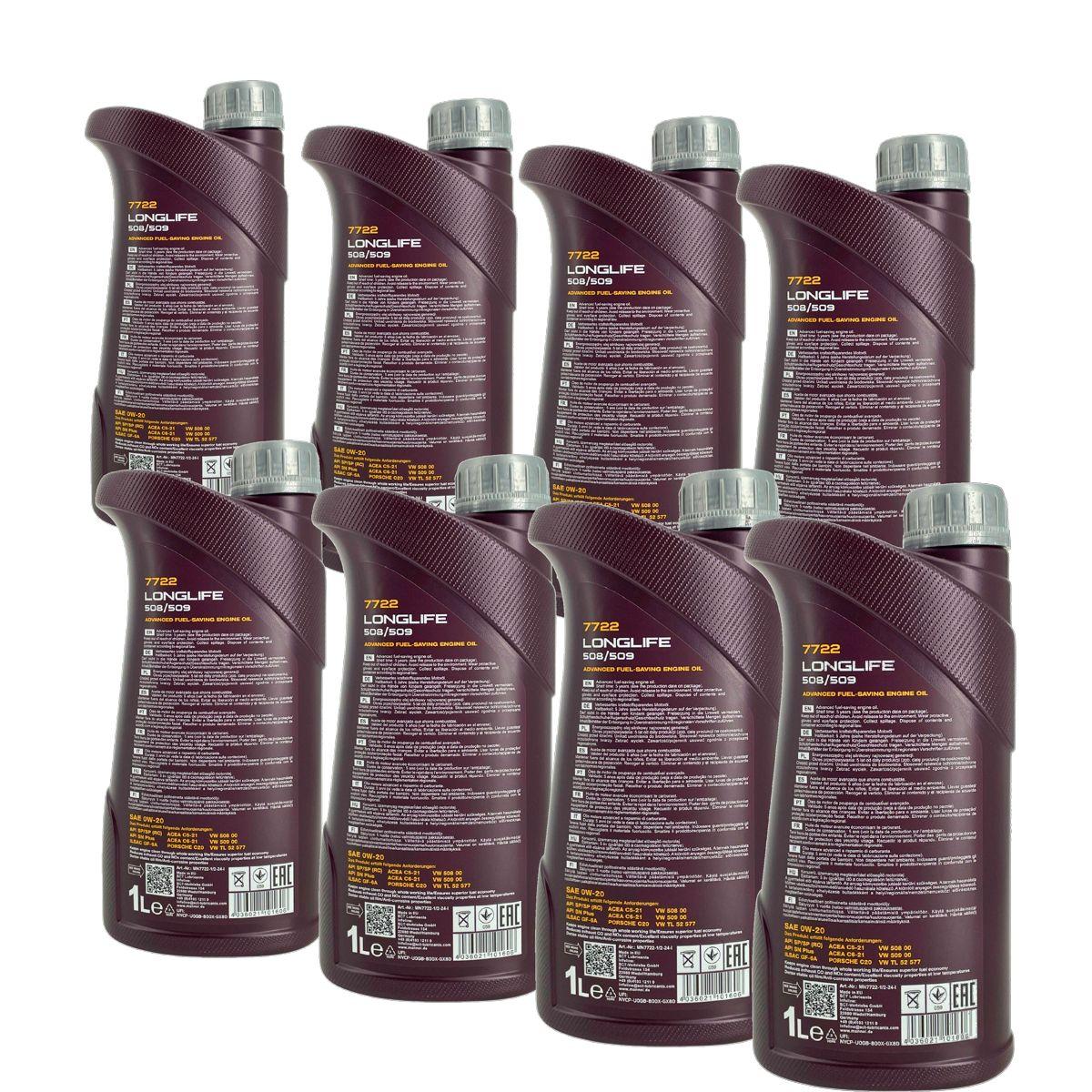 Mannol Longlife 508/509 0W-20 8x1 Liter