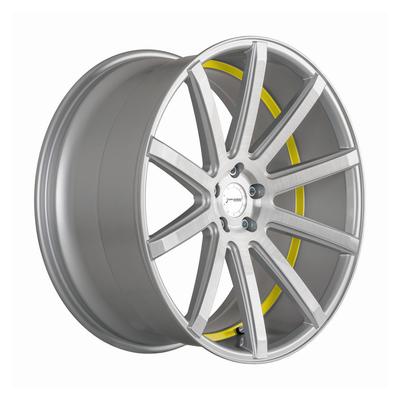 CORSPEED DEVILLE Silver-brushed-Surface/ undercut Color Trim gelb 8.5Jx19 5x112 ET45