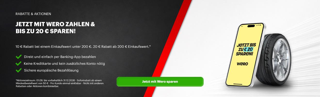 Wero-Aktion bei Goodwheel: Mit Wero bezahlen und bis zu 20 € sparen