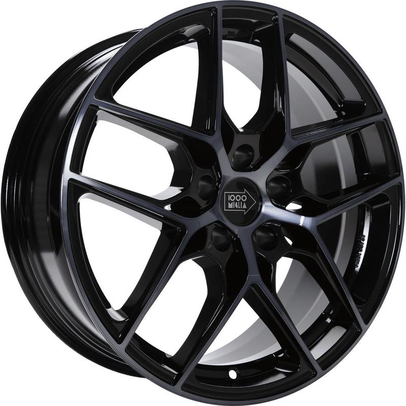 1000 MIGLIA MM1004 gloss black dark polished 7.5Jx17 5x112 ET45