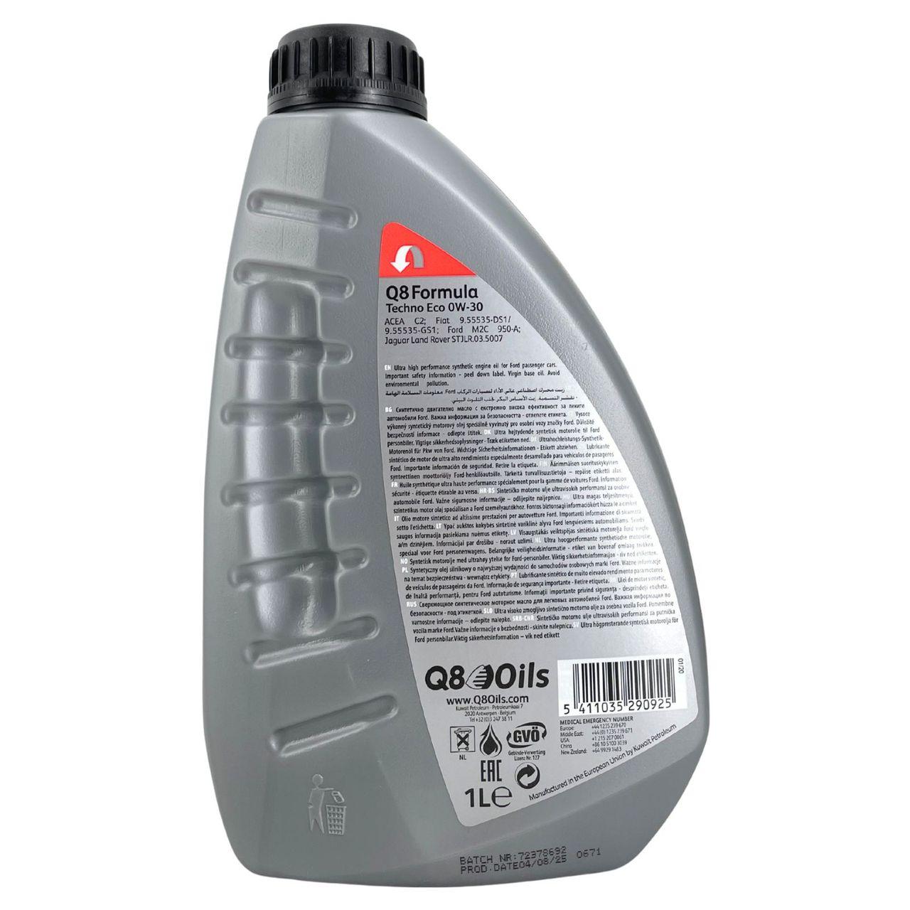 Q8 Formula Techno Eco 0W-30 1 Liter