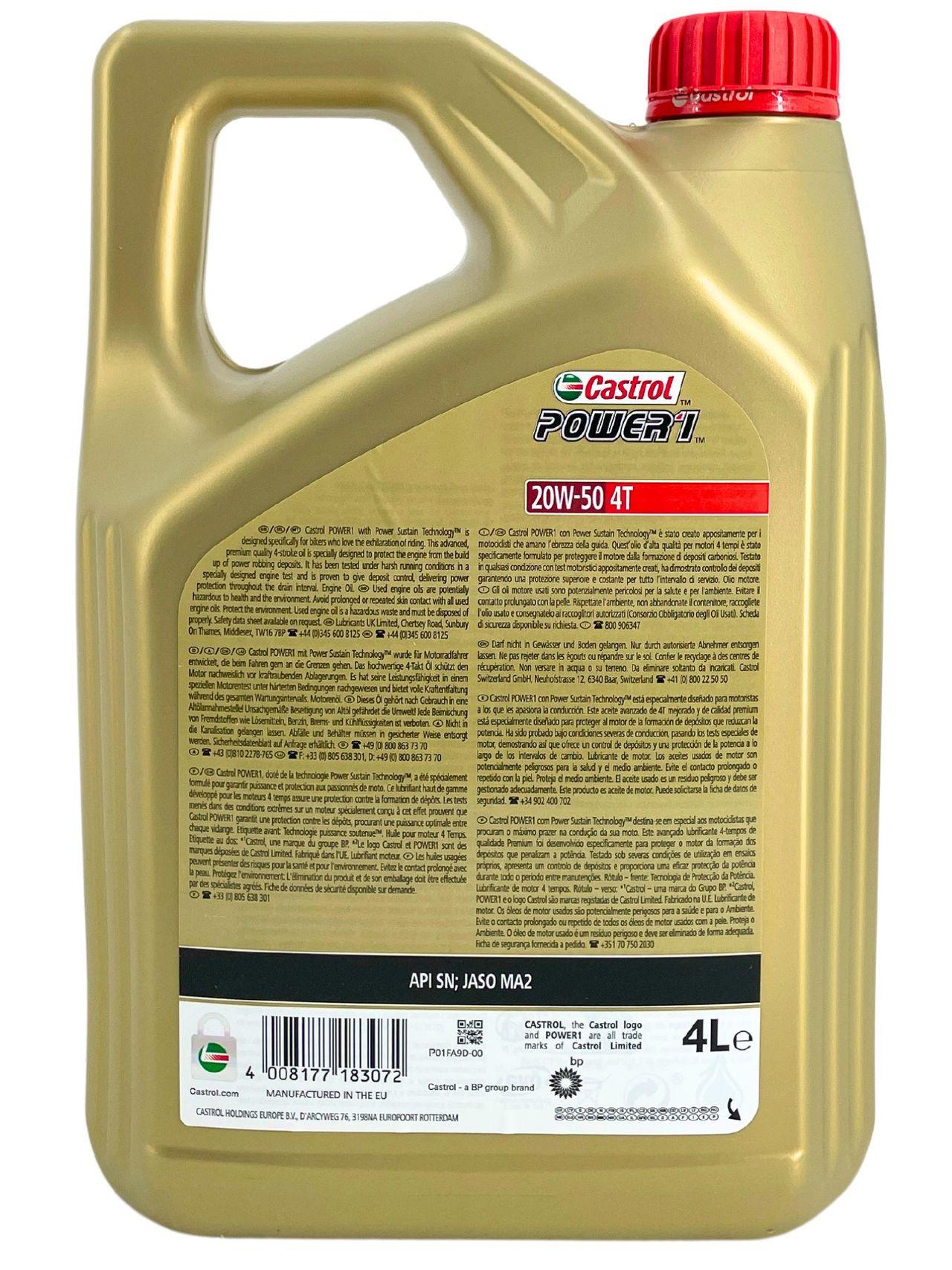 Castrol Power 1 4T 20W-50 4 Liter