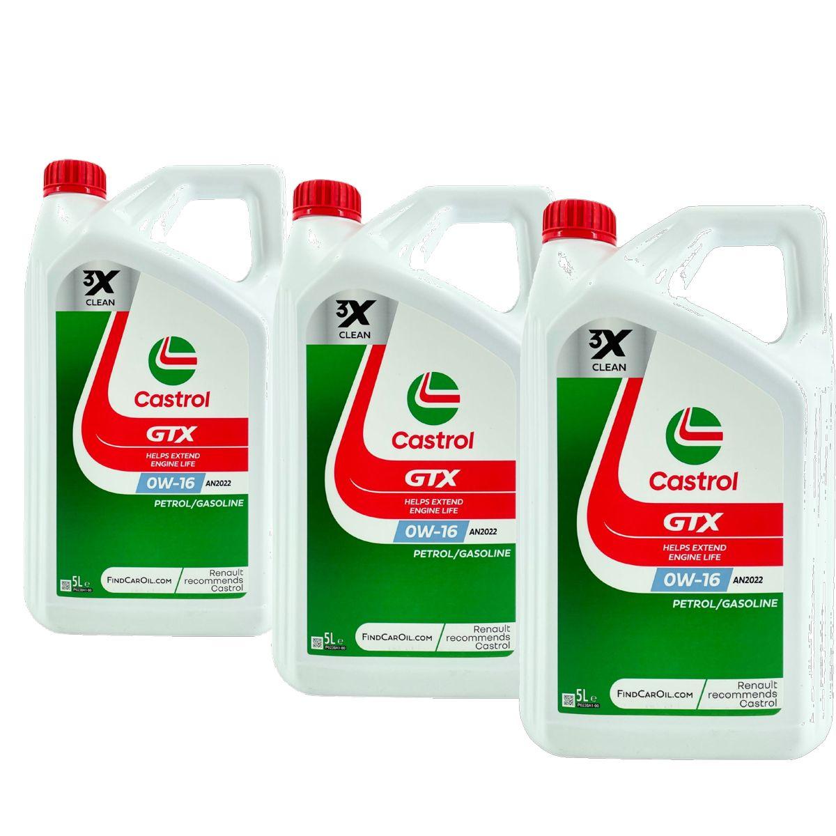 Castrol GTX 0W-16 AN2022 3x5 Liter