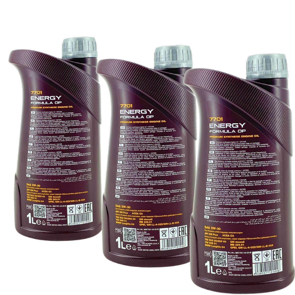 Mannol Energy Formula OP 5W-30 3x1 Liter