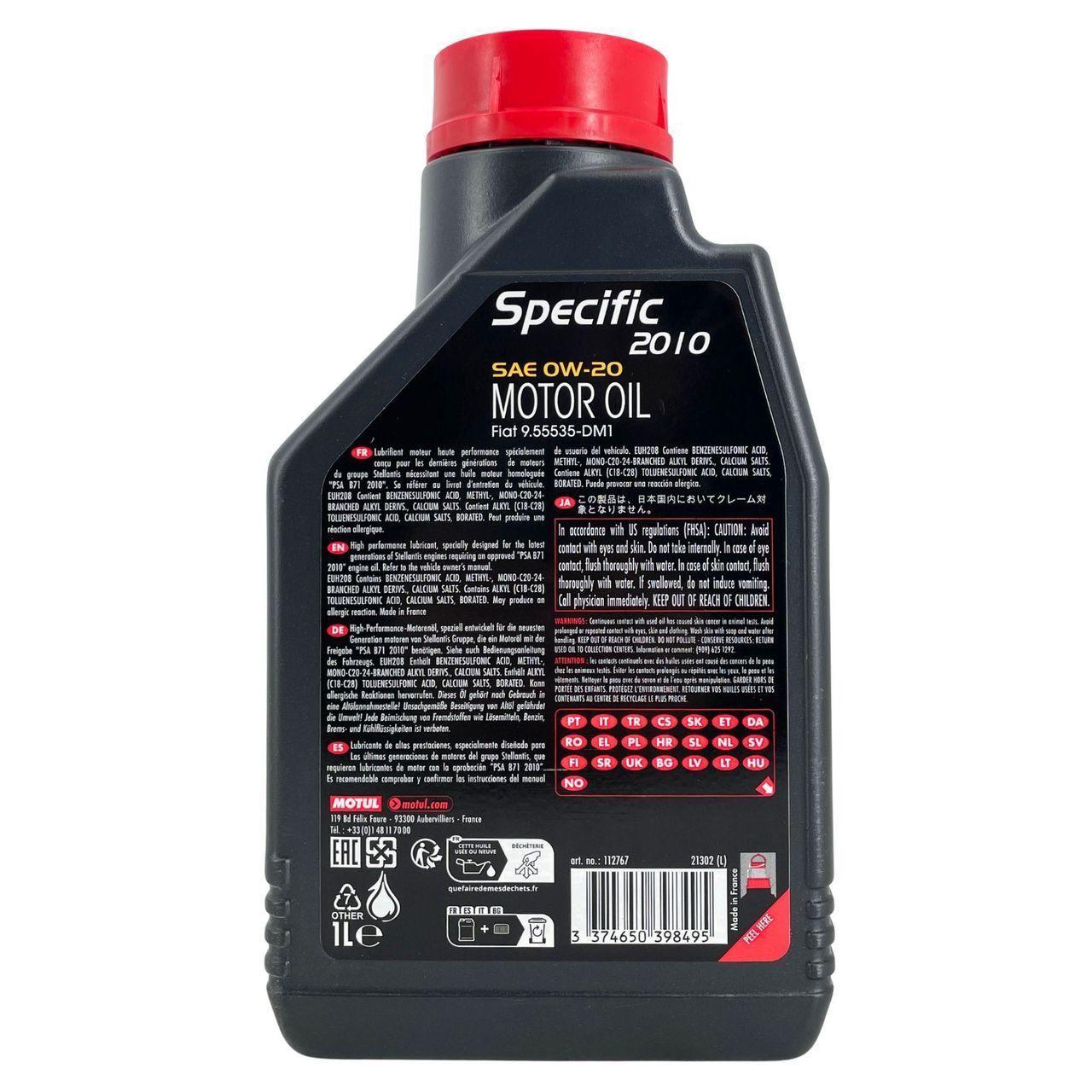 Motul Specific 2010 0W-20 1 Liter