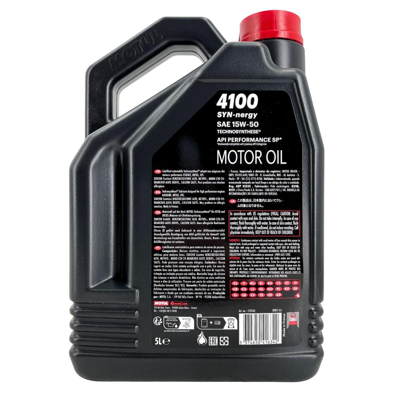 Motul 4100 SYN-nergy 15W-50 5 Liter