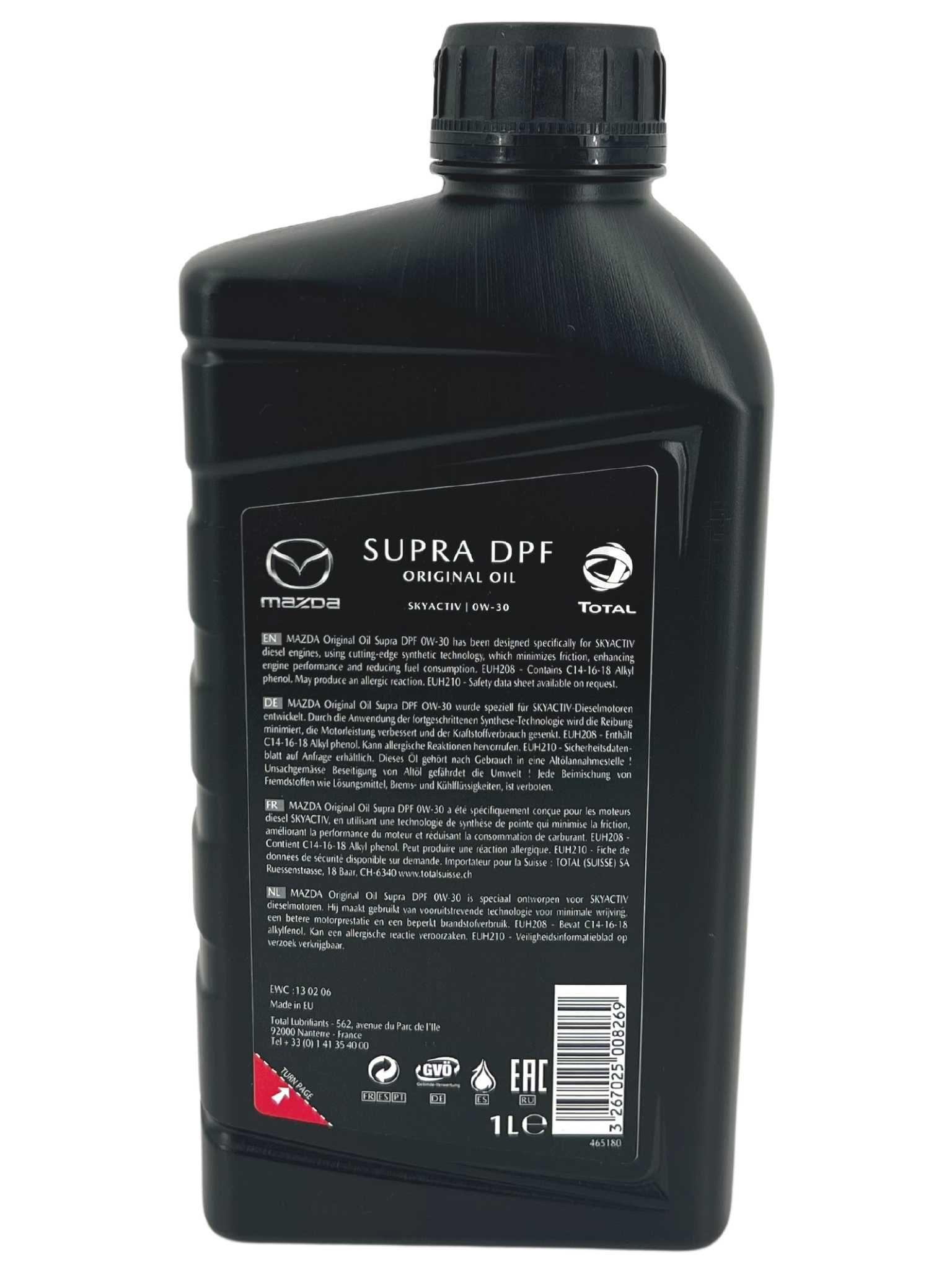 Mazda Original Oil Supra DPF Skyactiv-D 0W-30 1 Liter