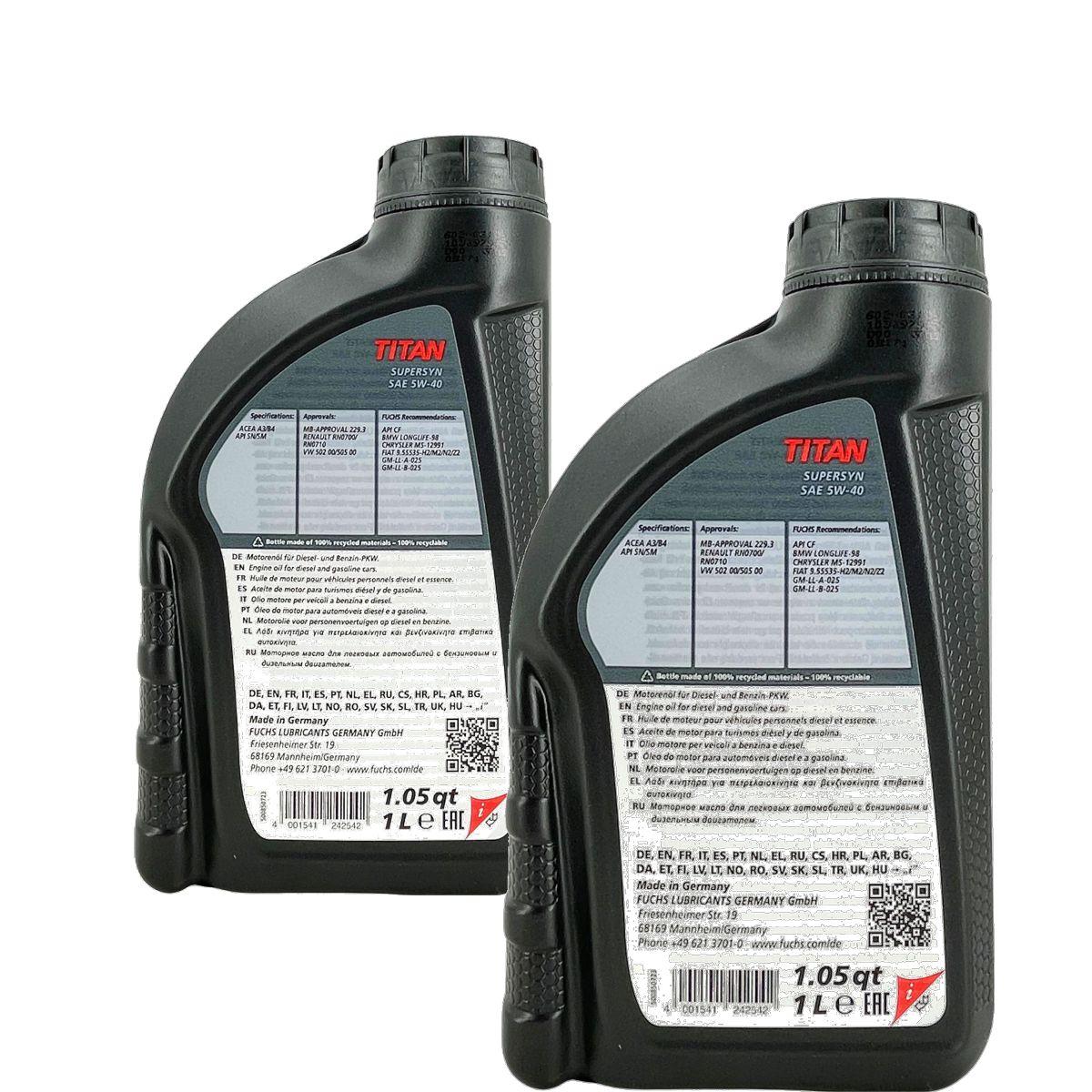 Fuchs Titan Supersyn 5W-40 2x1 Liter