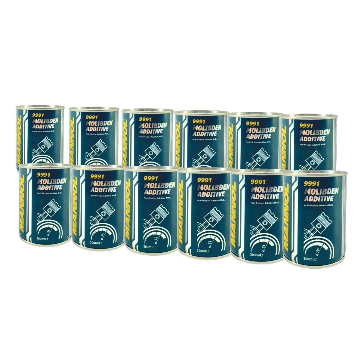 Mannol Molibden Additive Motoröl und Schaltgetriebeöl Additiv 12x300 ML