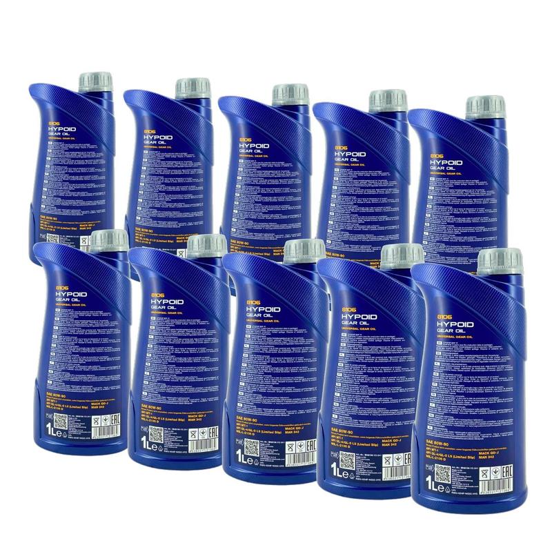 Mannol Hypoid Gear Oil Getriebeöl 80W-90 GL-4/GL-5 LS 10x1 Liter