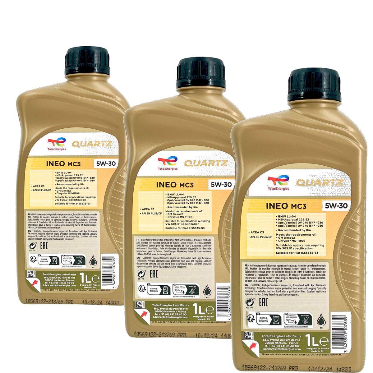 Total Quartz Ineo MC3 5W-30 3x1 Liter