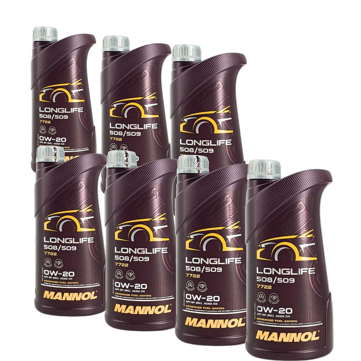 Mannol Longlife 508/509 0W-20 7x1 Liter