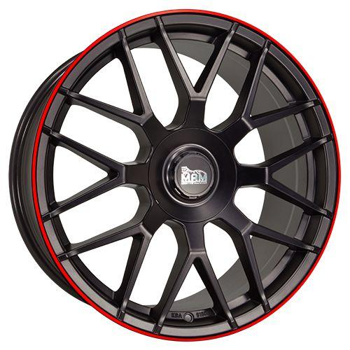 MAM WHEELS MAM GT1 matt black lip red 8.0Jx18 5x100 ET45