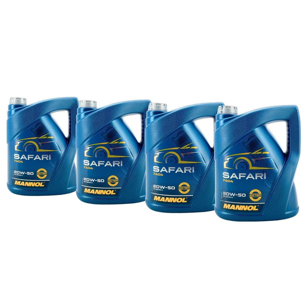 Mannol Safari 20W-50 4x5 Liter