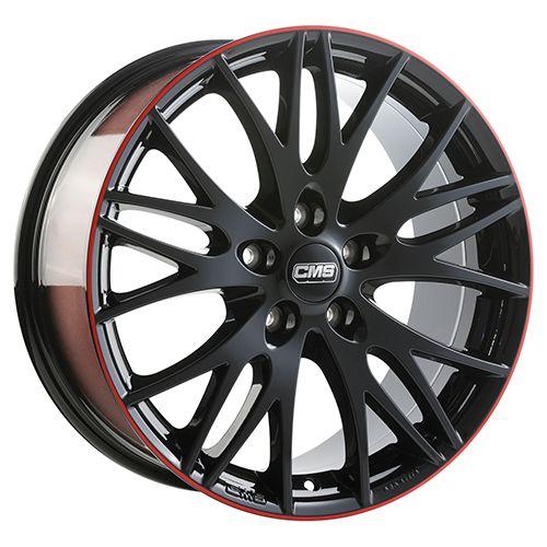 CMS C8-BRED schwarz rot glanz 8.0Jx18 5x112 ET35