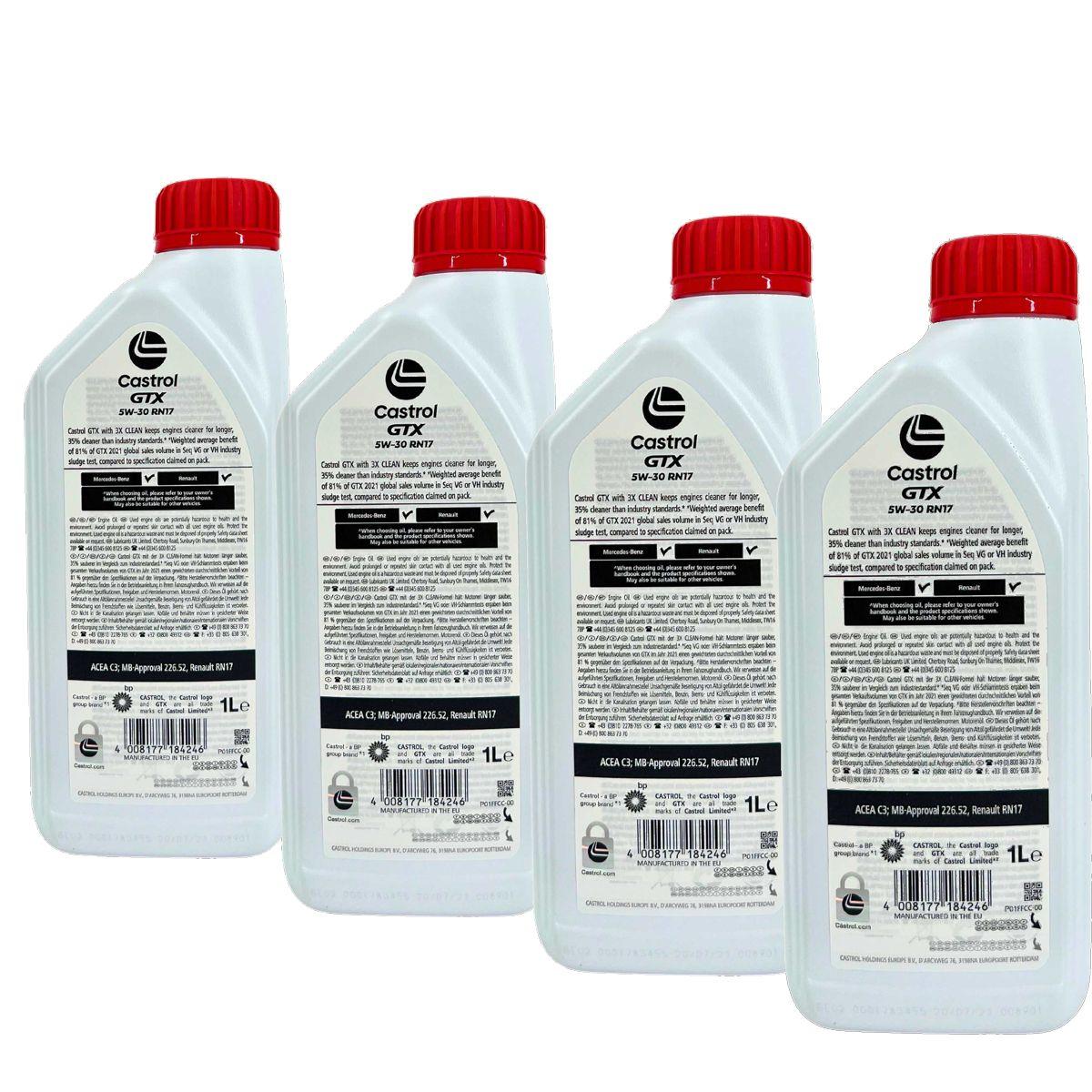 Castrol GTX 5W-30 RN17 4x1 Liter
