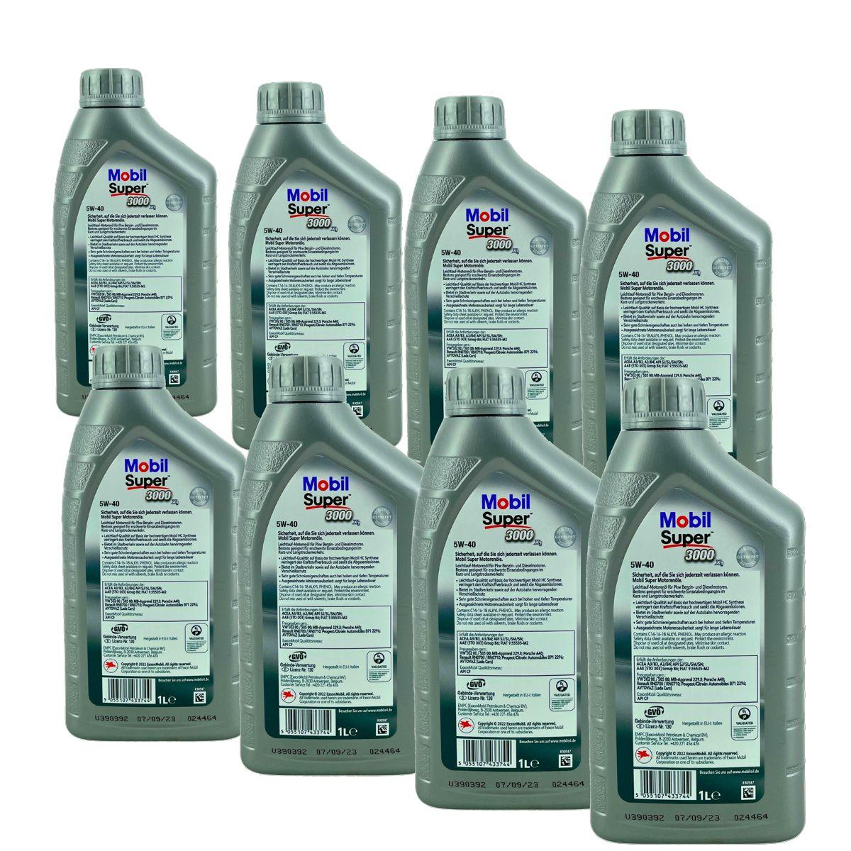 Mobil Super 3000 X1 5W-40 8x1 Liter