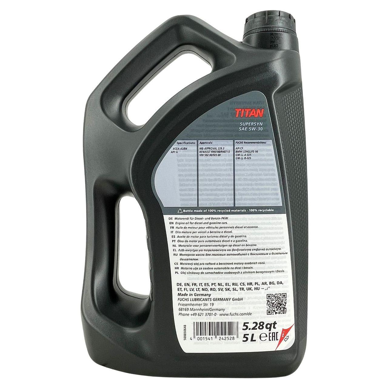 Fuchs Titan Supersyn 5W-30 5 Liter