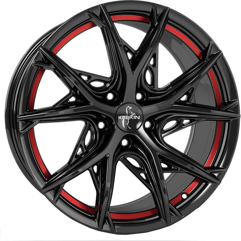 KESKIN WHEELS KT24C THUNDER black painted red inside 8.5Jx19 5x112 ET30