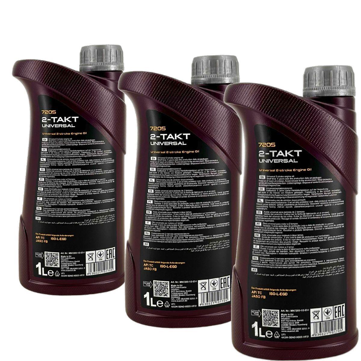 Mannol 2-Takt Universal 3x1 Liter