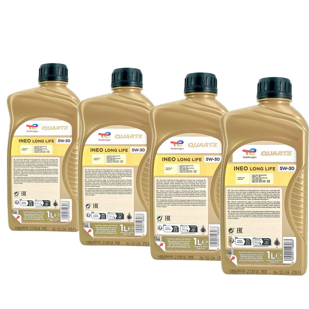 Total Quartz Ineo Longlife 5W-30 4x1 Liter