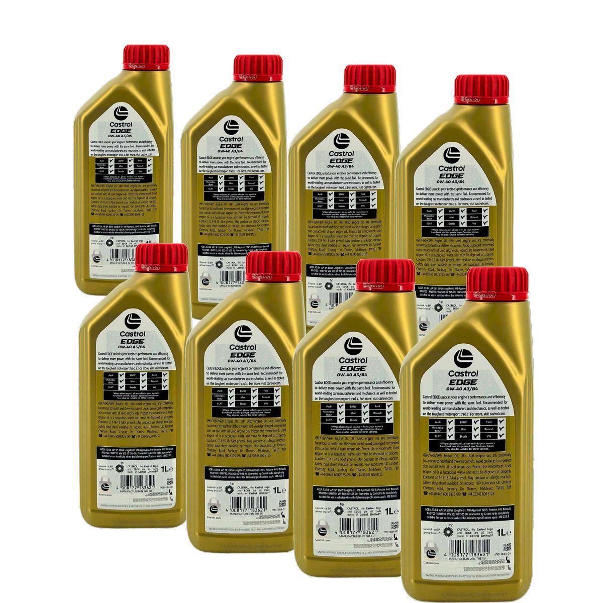 Castrol Edge 0W-40 A3/B4 8x1 Liter