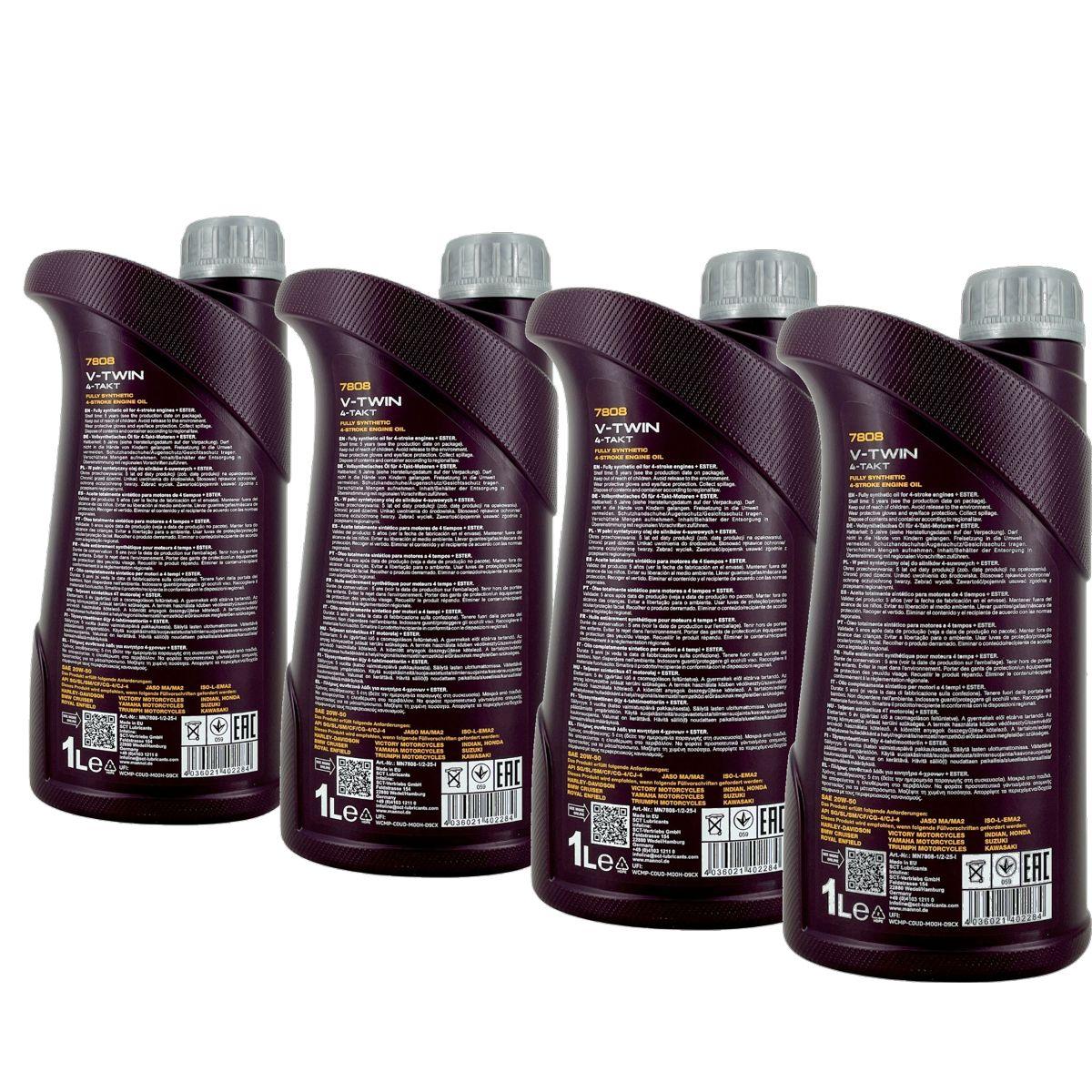 Mannol V-Twin 4-Takt 20W-50 4x1 Liter