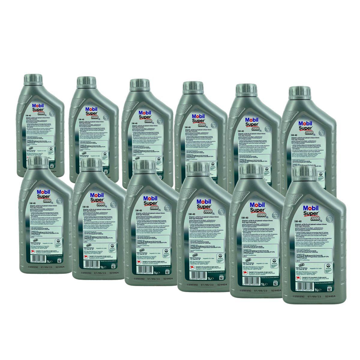 Mobil Super 3000 X1 5W-40 12x1 Liter