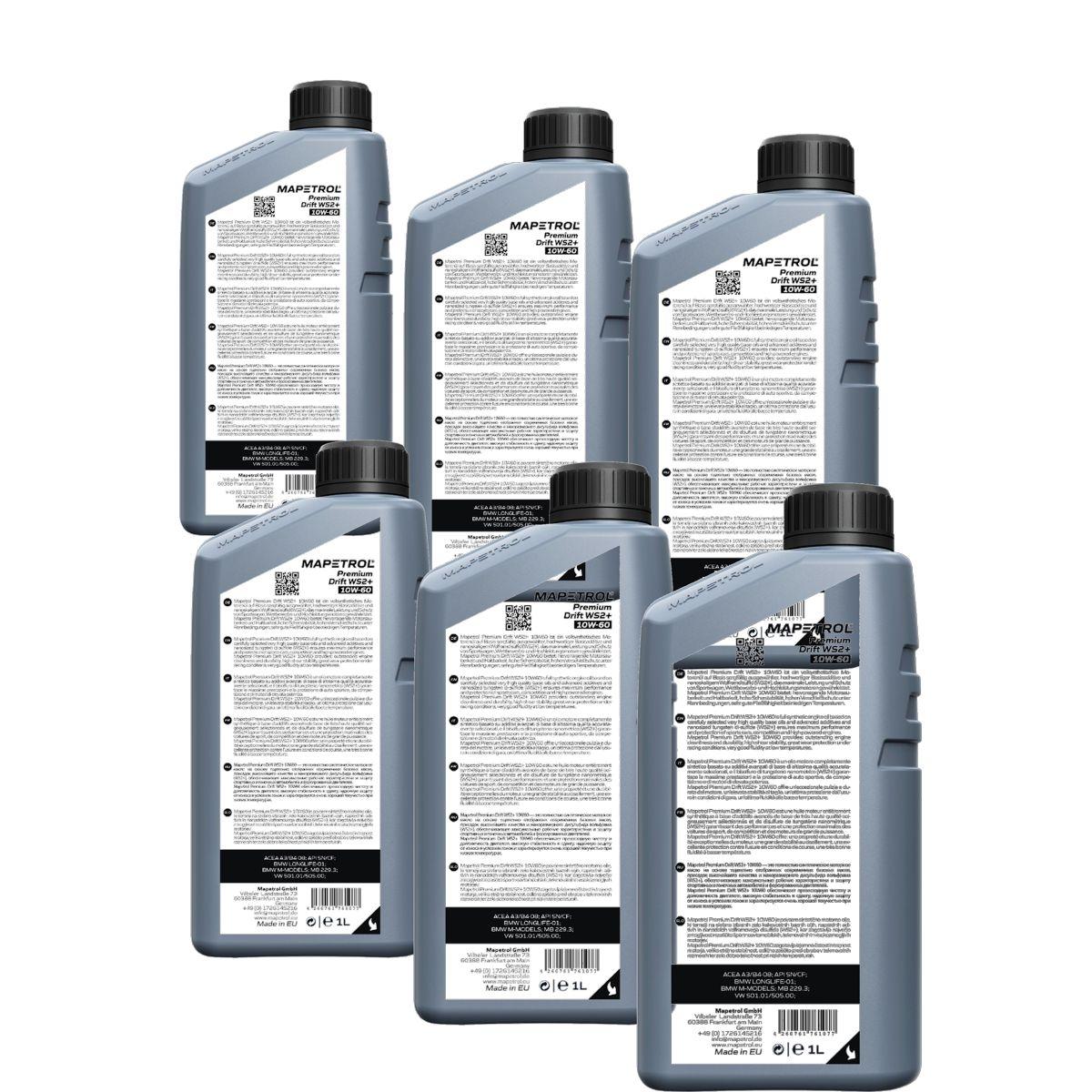 Mapetrol Premium Drift WS2+ 10W-60 6x1 Liter