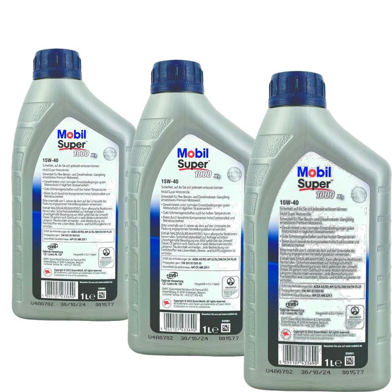 Mobil Super 1000 X1 15W-40 3x1 Liter