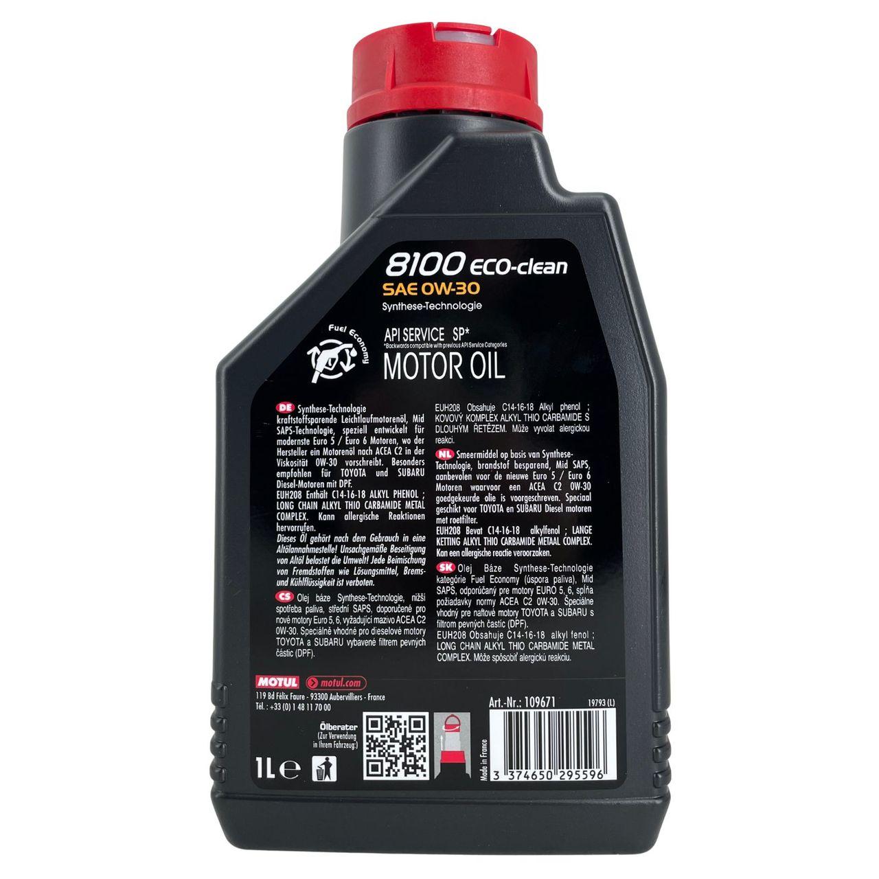 Motul 8100 Eco-clean 0W-30 1 Liter