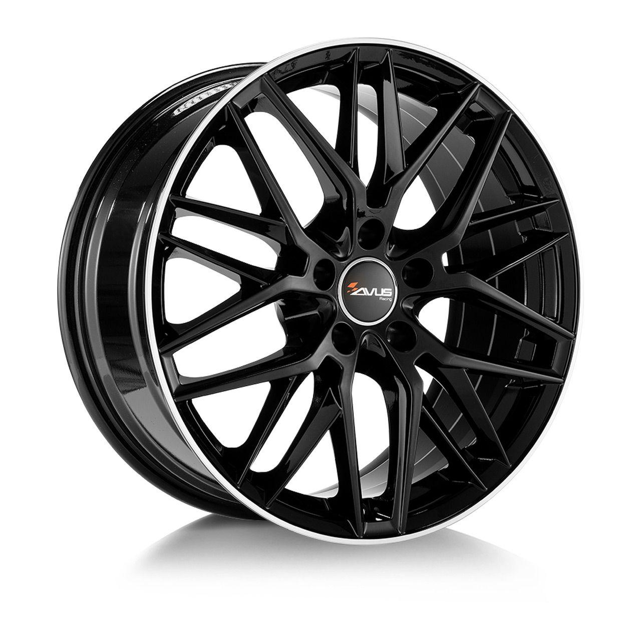 AVUS RACING AF19 black polished lip 7.5Jx17 5x112 ET42
