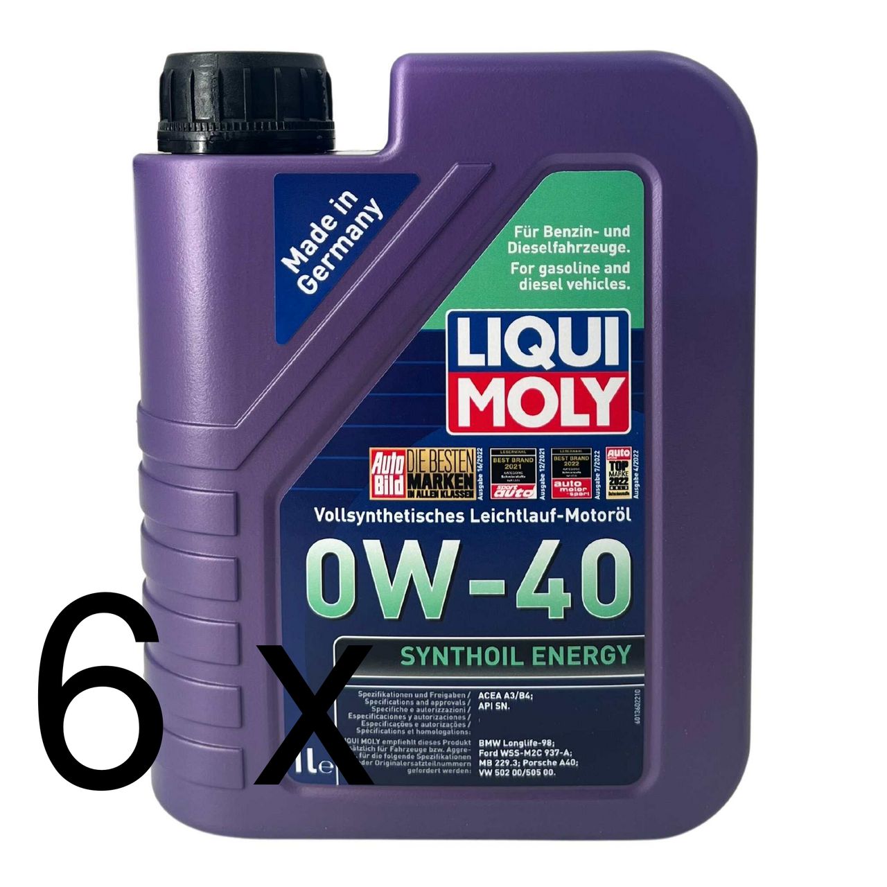 Liqui Moly Synthoil Energy 0W-40 6x1 Liter