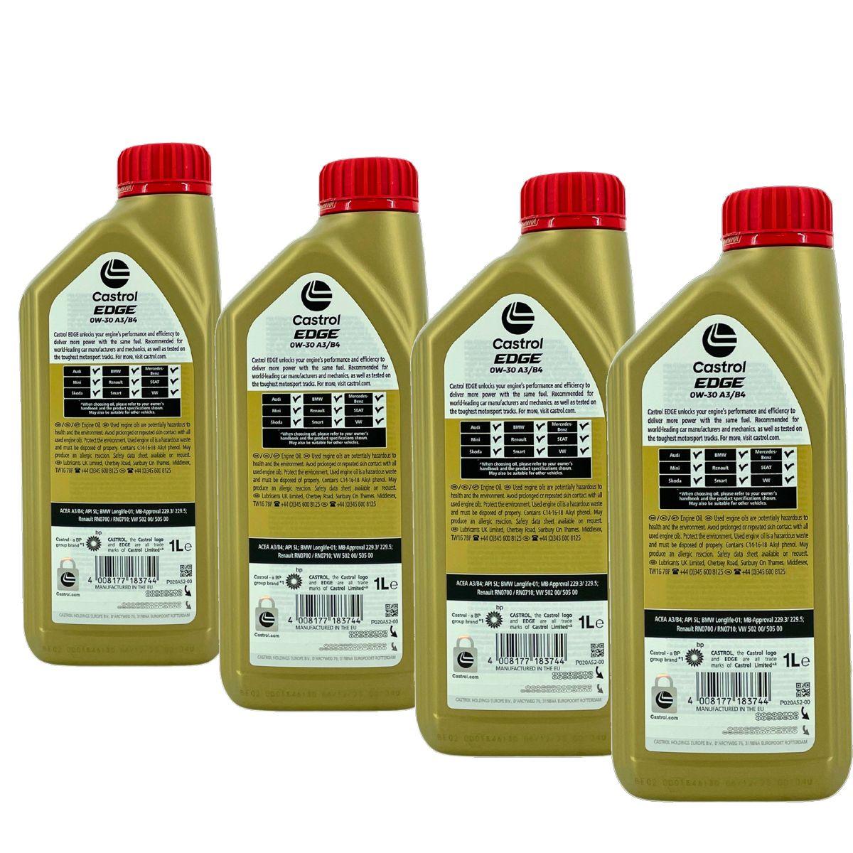 Castrol Edge 0W-30 A3/B4 4x1 Liter
