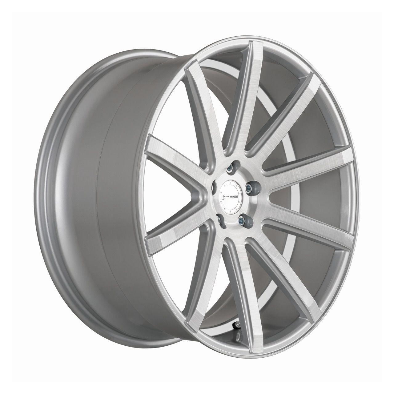 CORSPEED DEVILLE Silver-brushed-Surface/ undercut Color Trim weiß 9.0Jx20 5x112 ET40