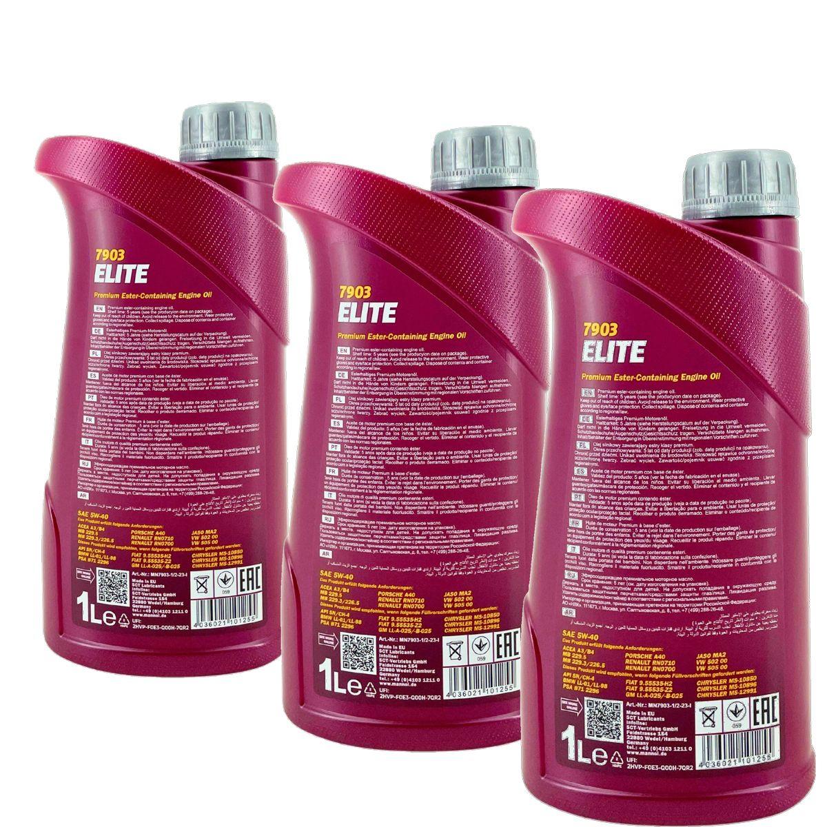 Mannol Elite 5W-40 3x1 Liter