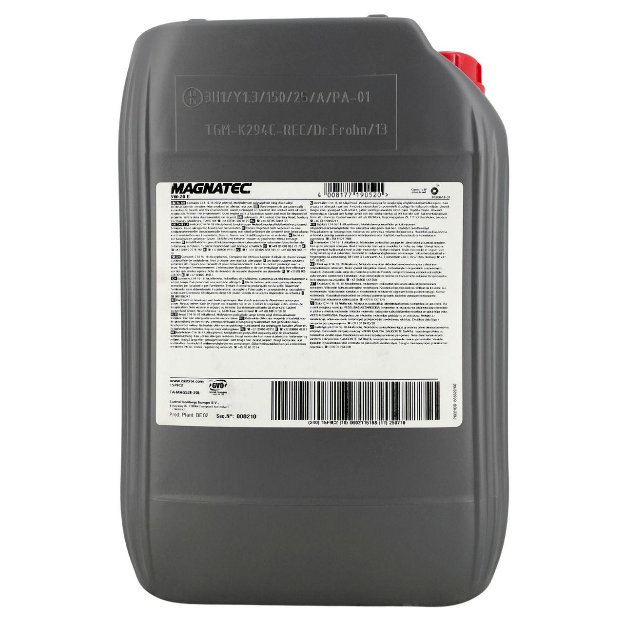 Castrol Magnatec 5W-20 E 20 Liter