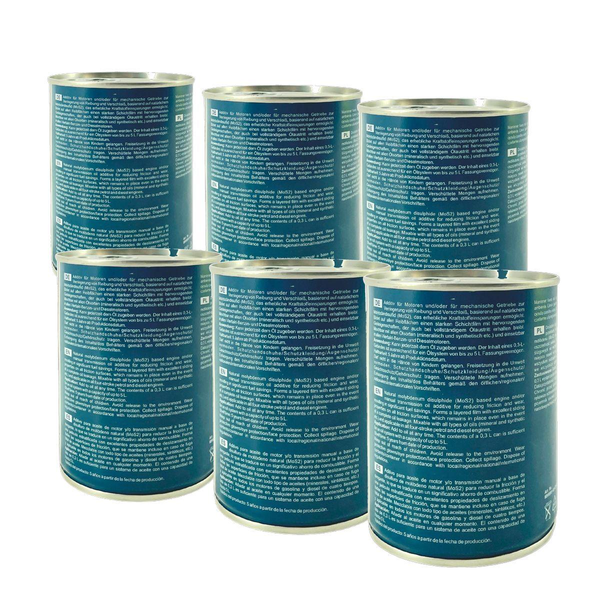 Mannol Molibden Additive Motoröl und Schaltgetriebeöl Additiv 6x300 ML