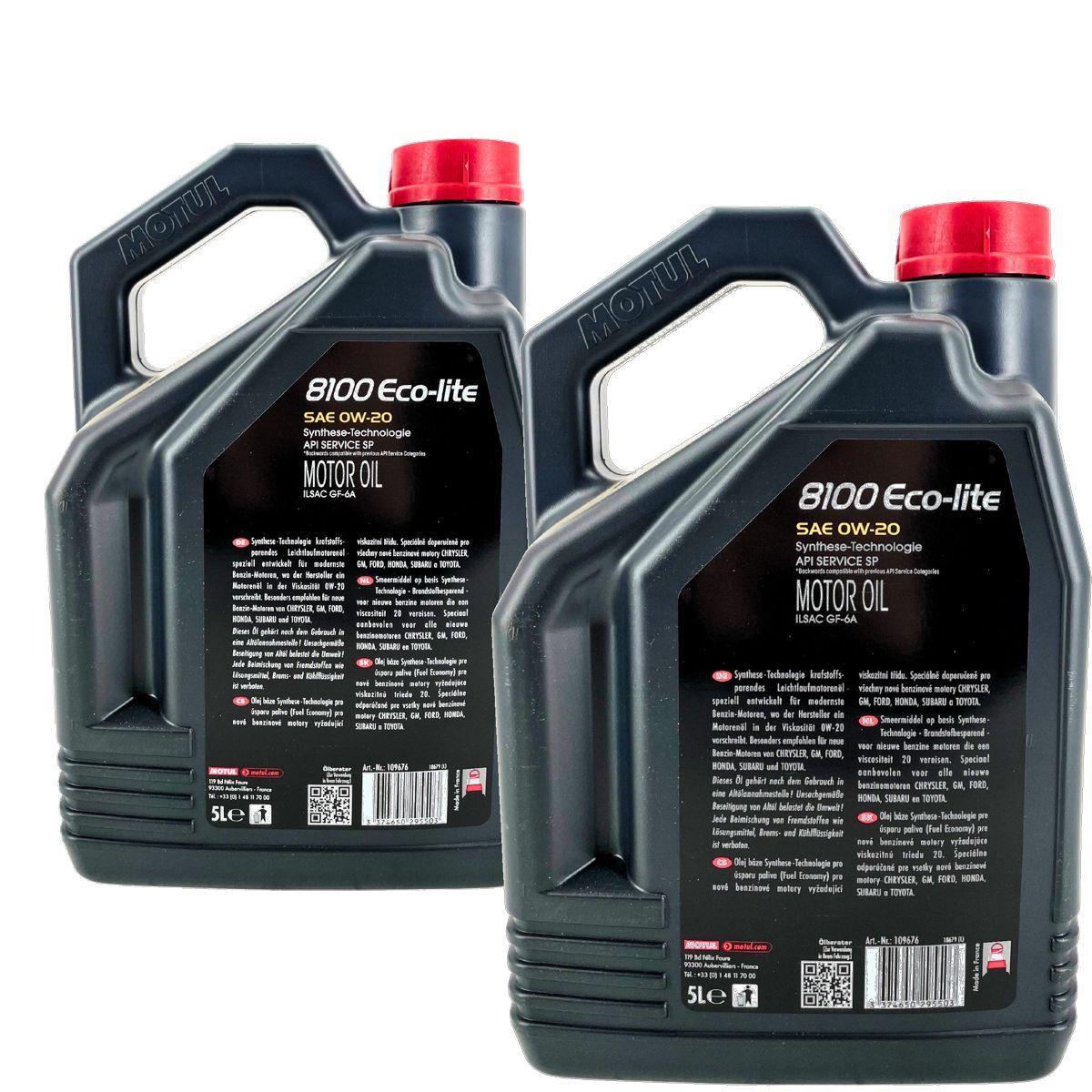 Motul 8100 Eco-Lite 0W-20 2x5 Liter
